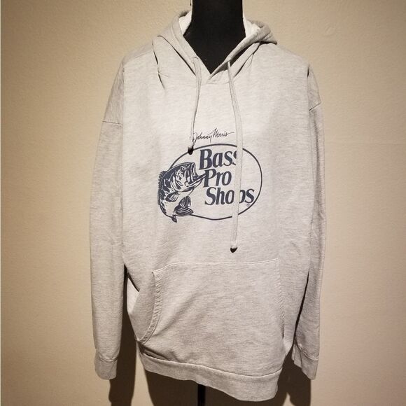 BASS PRO JOHNNY MORRIS 2XL HOODIE LIGHT SWEATER. PUR4 - Picture 5 of 6